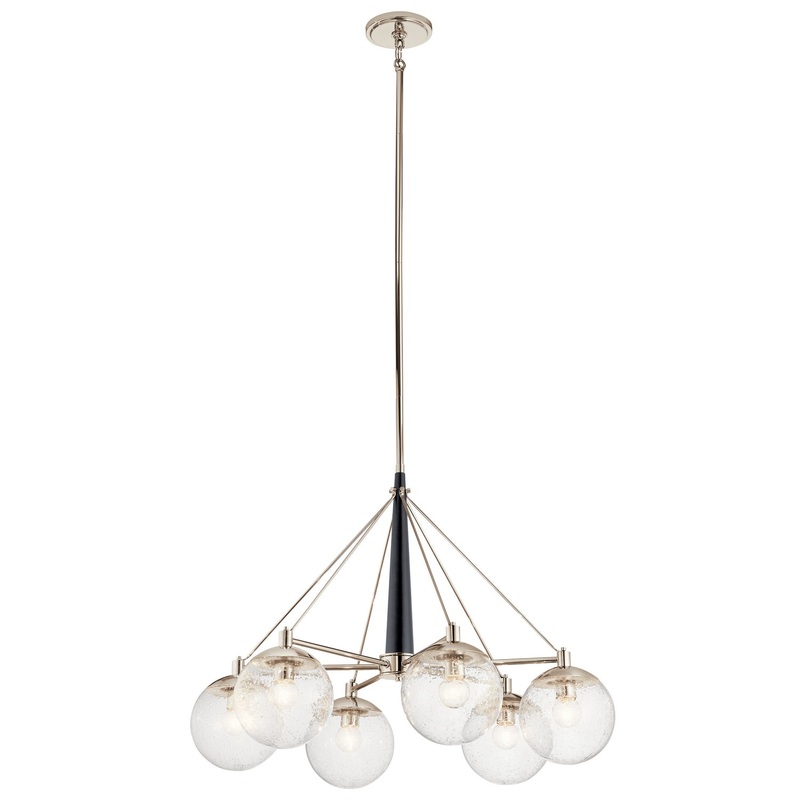 Kichler 44269PN Marilyn Six Light Chandelier, Polished Nickel (Discontinued)