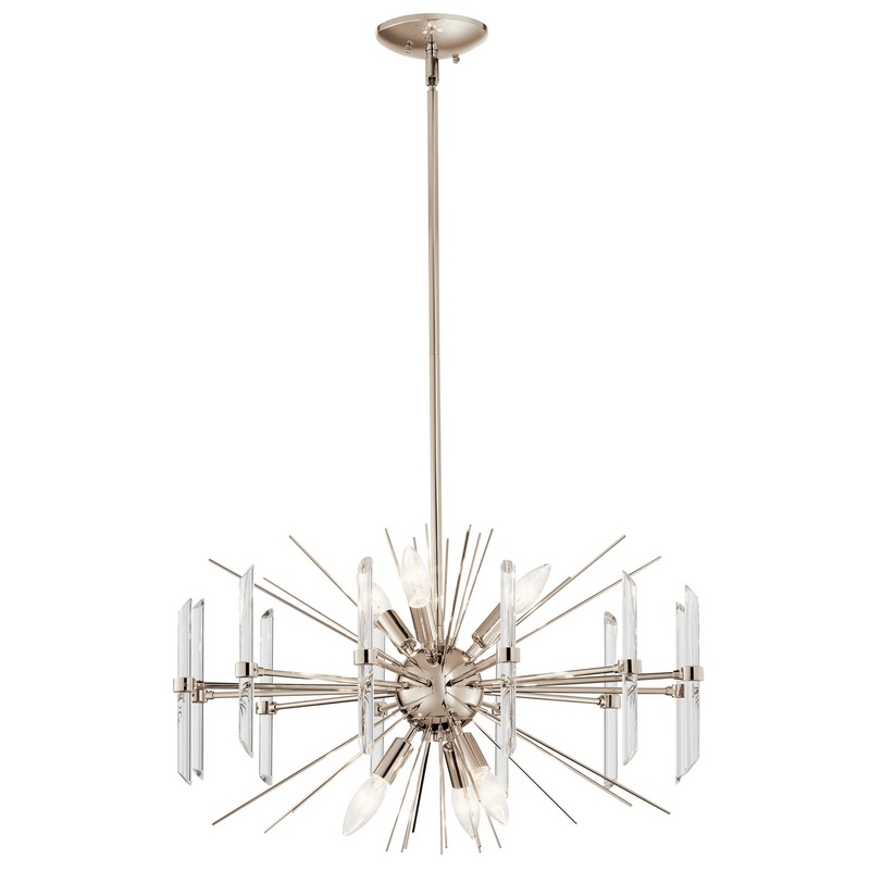 Kichler 44275PN Eris Six Light Chandelier, Polished Nickel
