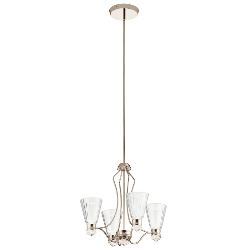 Kichler 44353PNLED Kayva LED Chandelier, Polished Nickel (Discontinued)