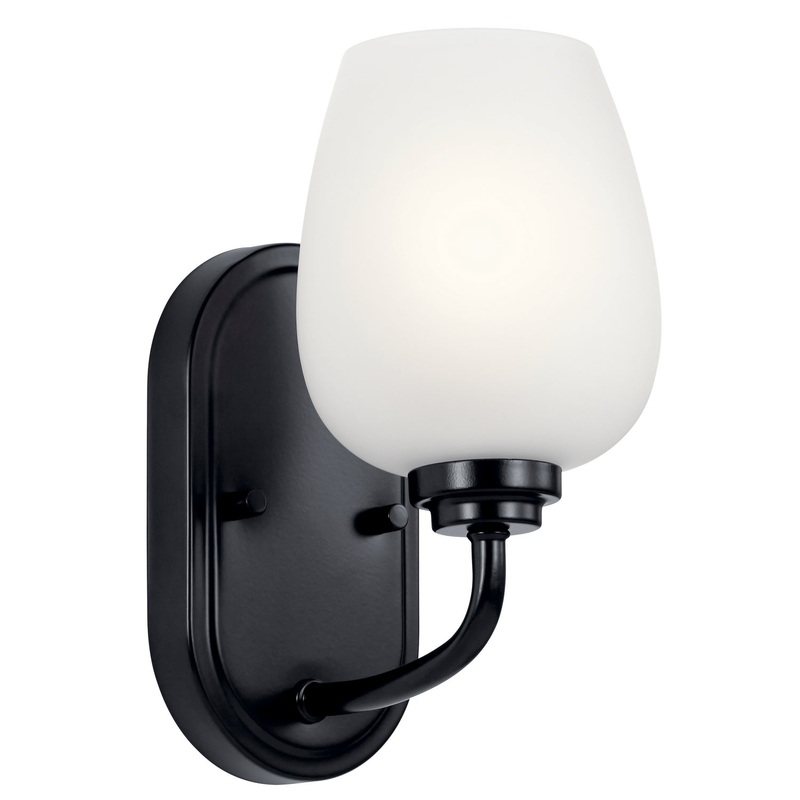 Kichler 44381BK Valserrano One Light Wall Sconce, Black