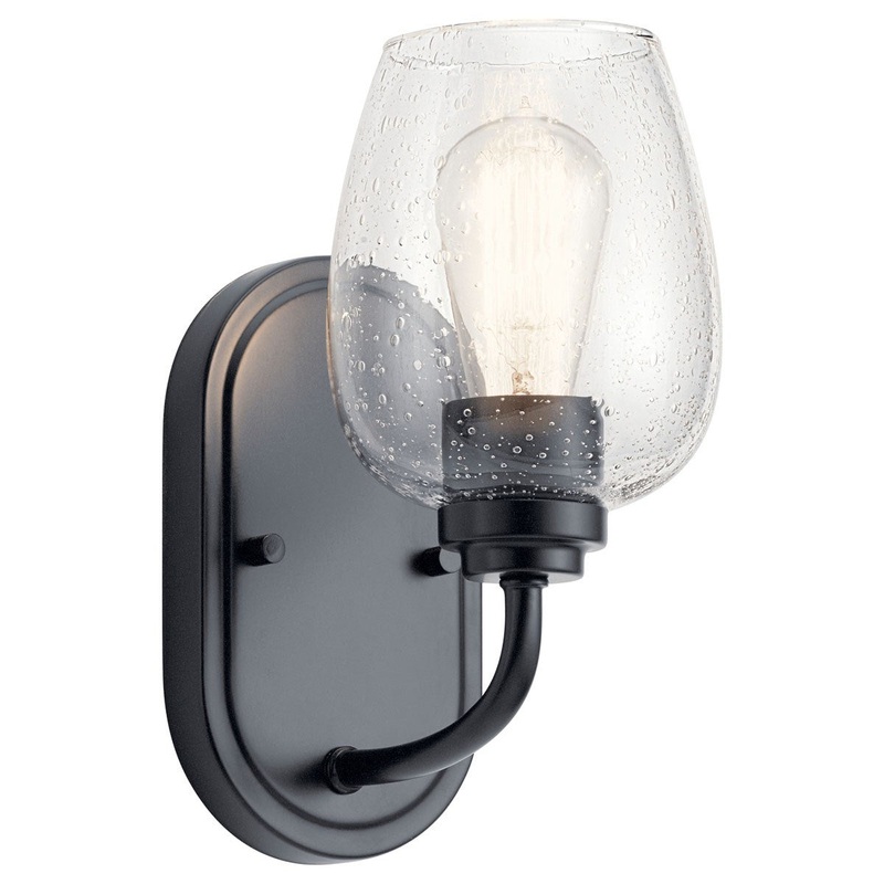 Kichler 44381BKCS Valserrano One Light Wall Sconce, Black
