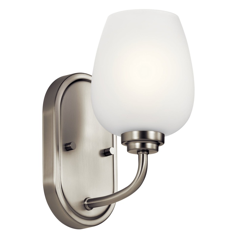 Kichler 44381NI Valserrano One Light Wall Sconce, Brushed Nickel