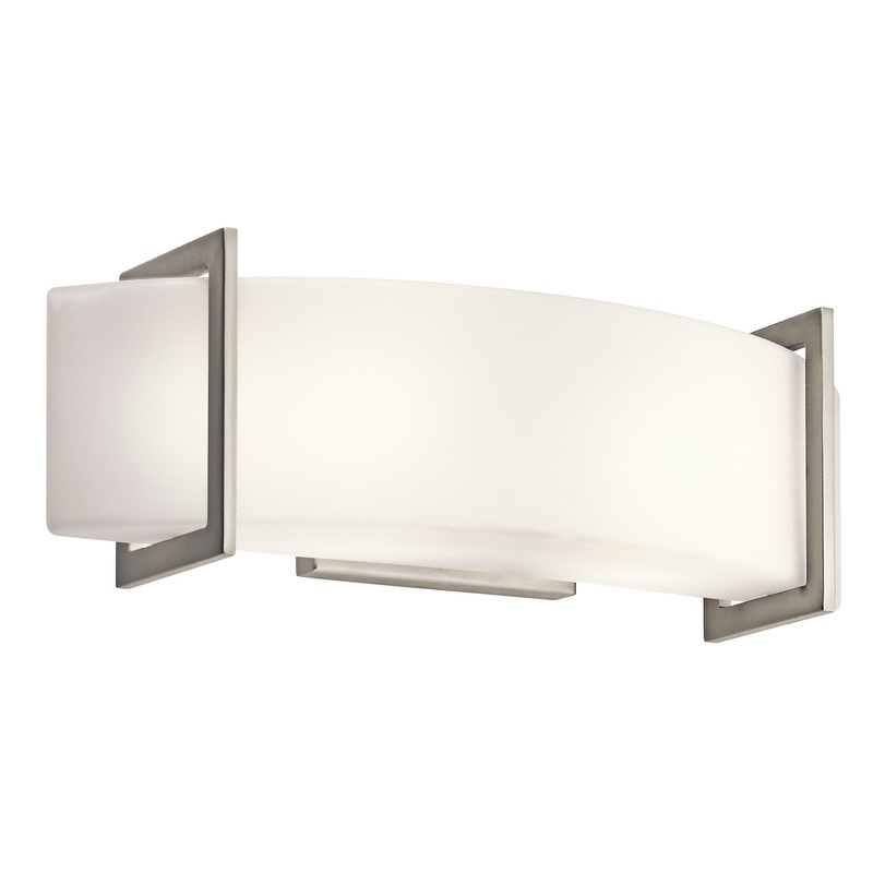 Kichler 45218NI Crescent View Two Light Linear Bath, Brushed Nickel