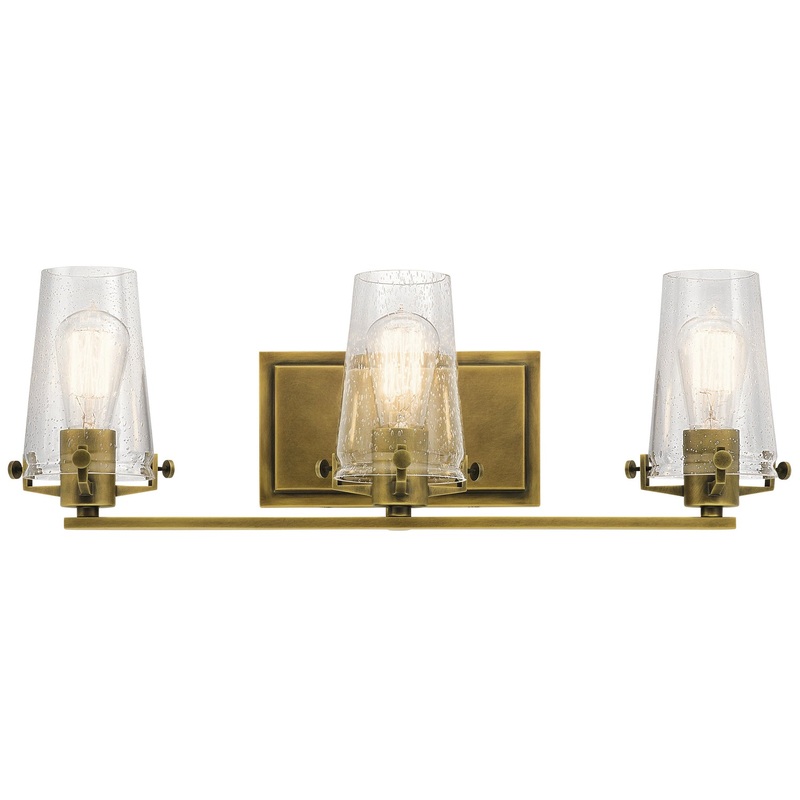 Kichler 45297NBR Alton Three Light Bath, Natural Brass