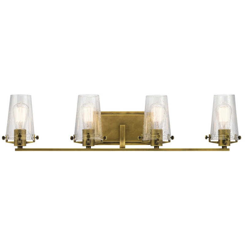 Kichler 45298NBR Alton Four Light Bath, Natural Brass
