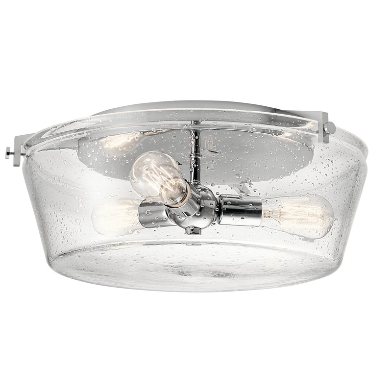 Kichler 45299CH Alton Three Light Flush Mount, Chrome