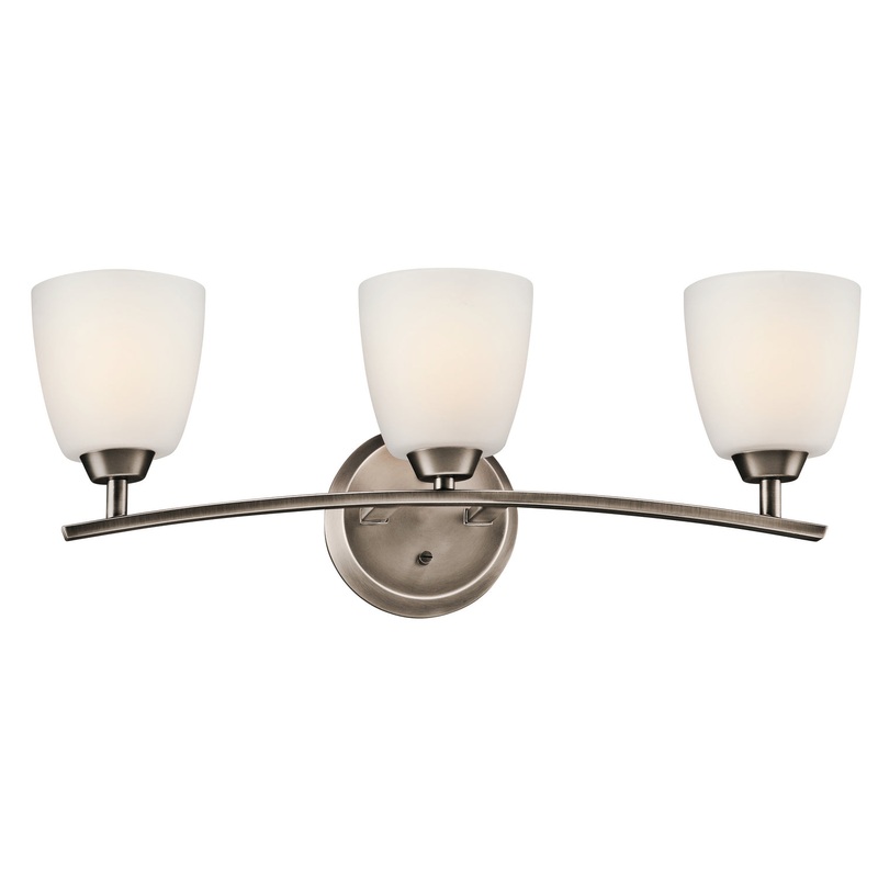 Kichler 45360BPT Granby Three Light Bath, Brushed Pewter (Discontinued)
