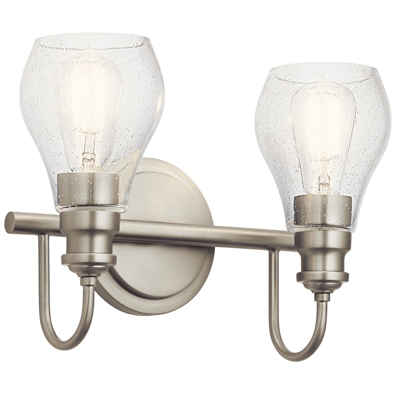 Kichler 45391NI Greenbrier Two Light Bath, Brushed Nickel