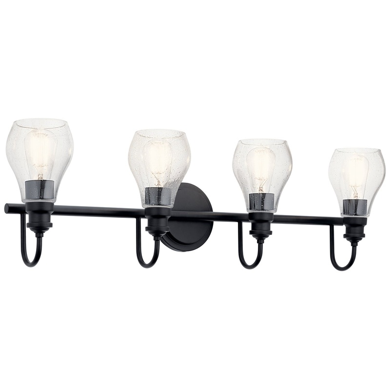 Kichler 45393BK Greenbrier Four Light Bath, Black