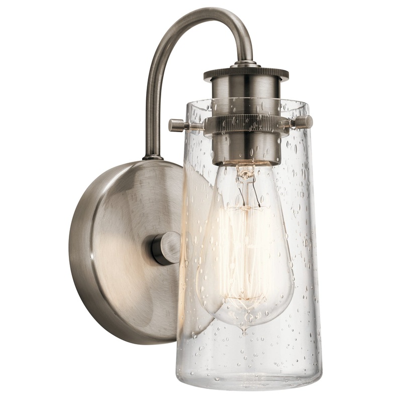 Kichler 45457CLP Braelyn One Light Wall Sconce, Classic Pewter
