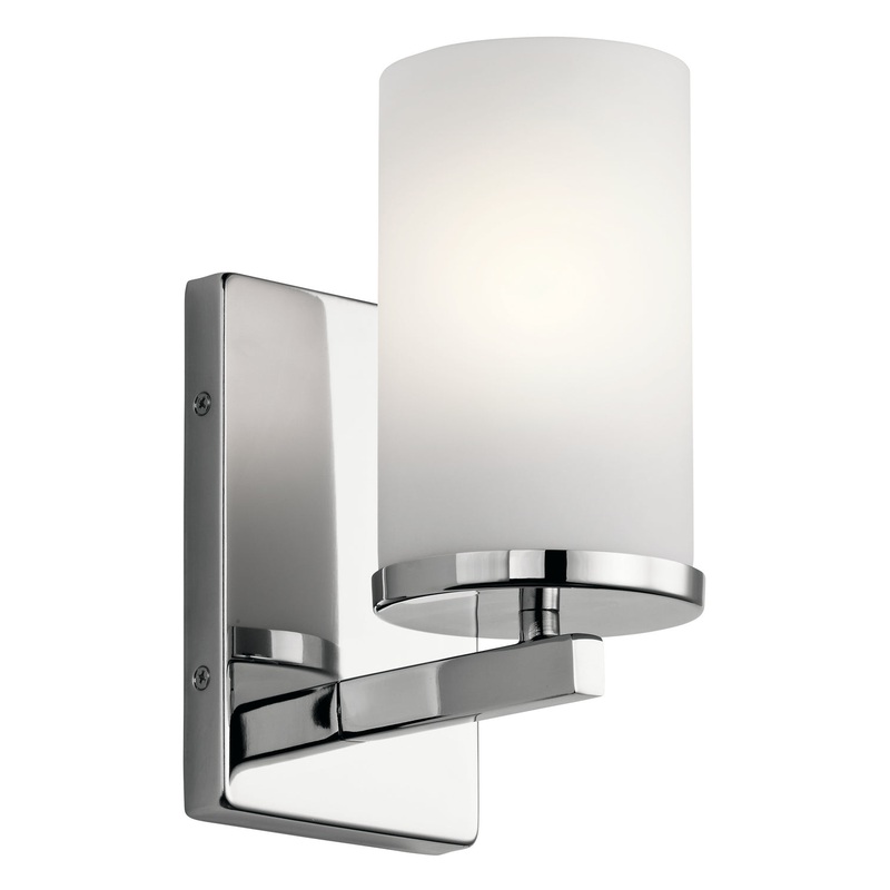 Kichler 45495CH Crosby One Light Wall Sconce, Chrome