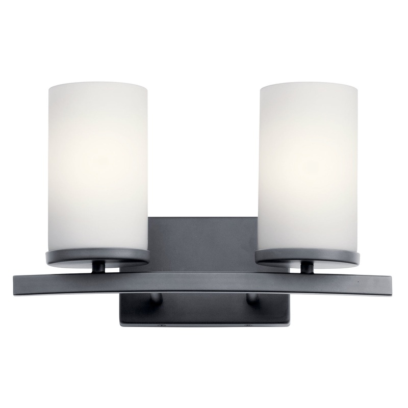 Kichler 45496BK Crosby Two Light Bath, Black