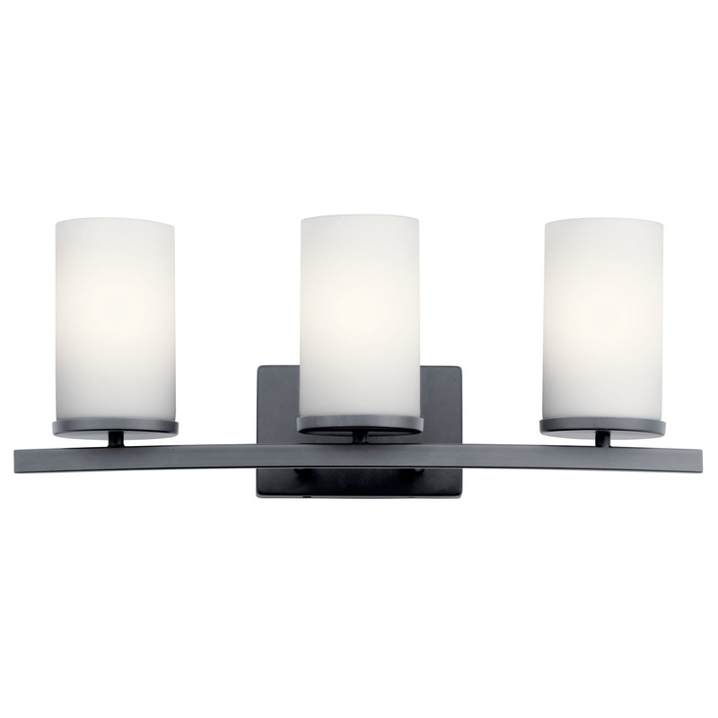 Kichler 45497BK Crosby Three Light Bath, Black