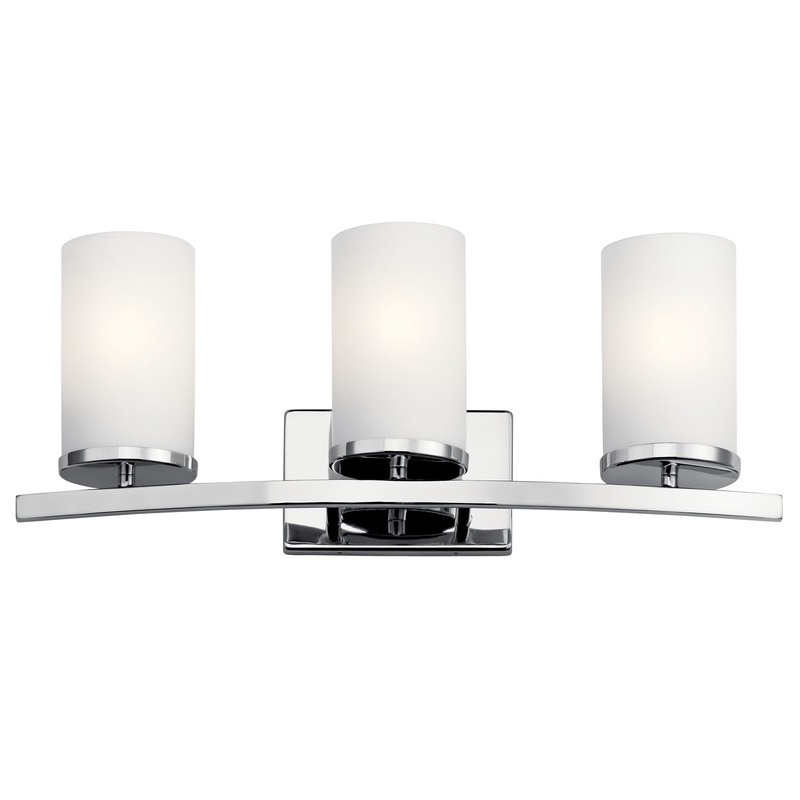 Kichler 45497CH Crosby Three Light Bath, Chrome