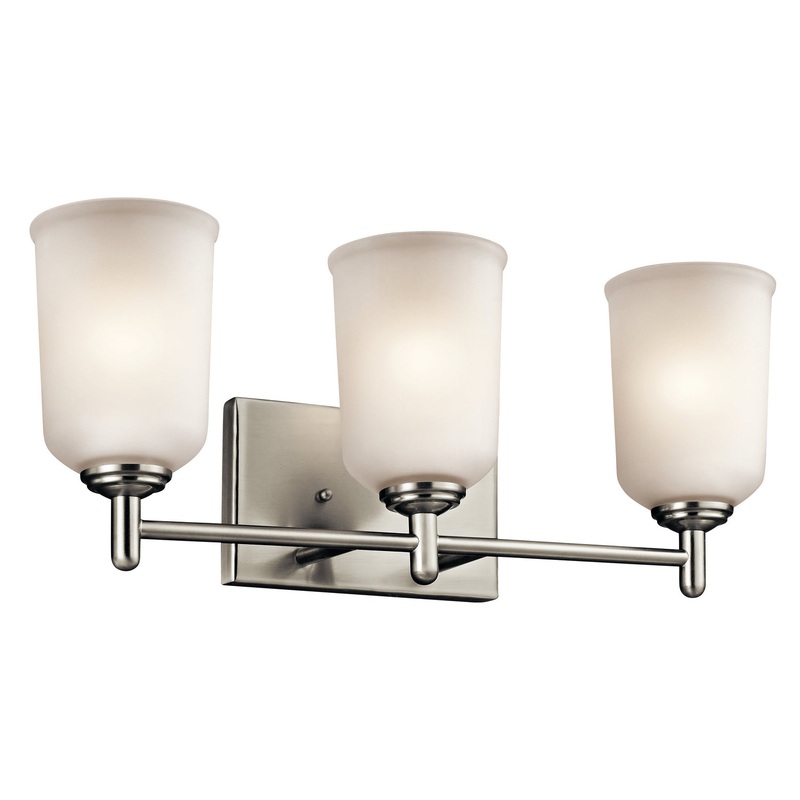Kichler 45574NI Shailene Three Light Bath, Brushed Nickel