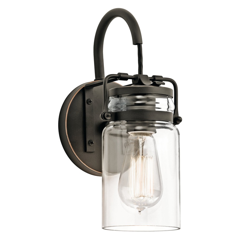 Kichler 45576OZ Brinley One Light Wall Sconce, Olde Bronze