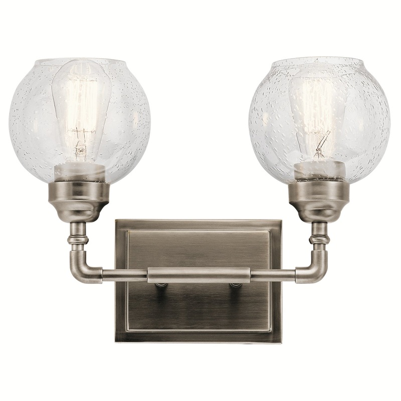 Kichler 45591AP Niles Two Light Bath, Antique Pewter (Discontinued)