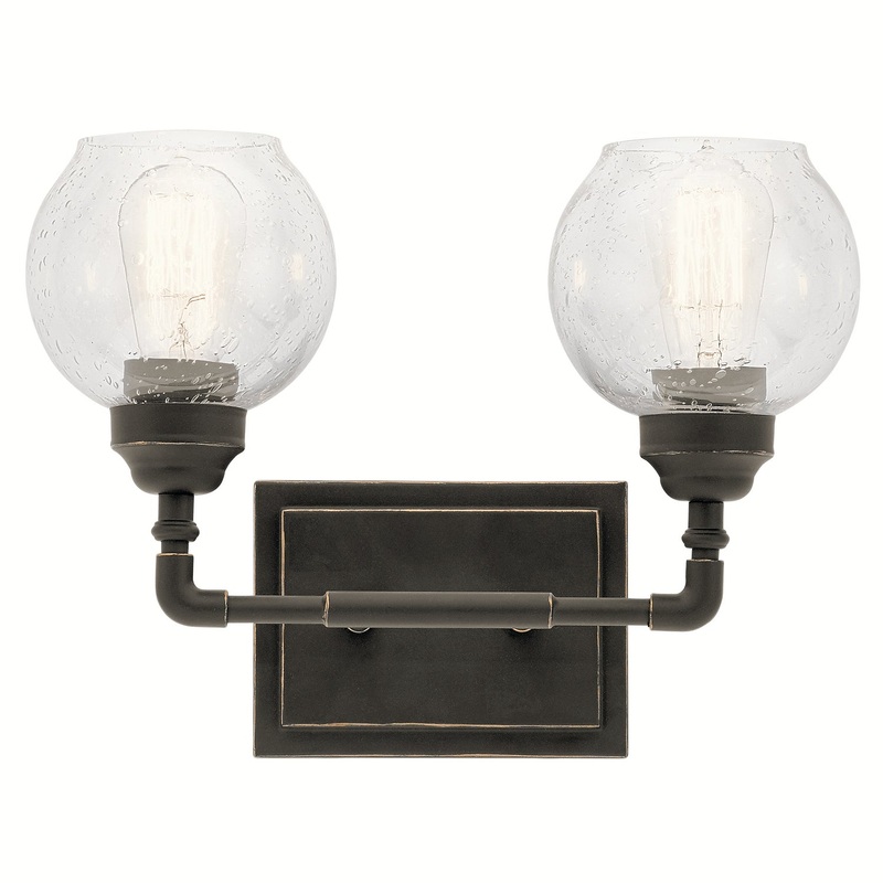 Kichler 45591OZ Niles Two Light Bath, Olde Bronze