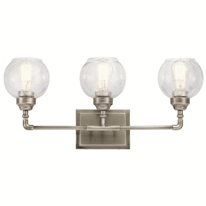 Kichler 45592AP Niles Three Light Bath, Antique Pewter (Discontinued)