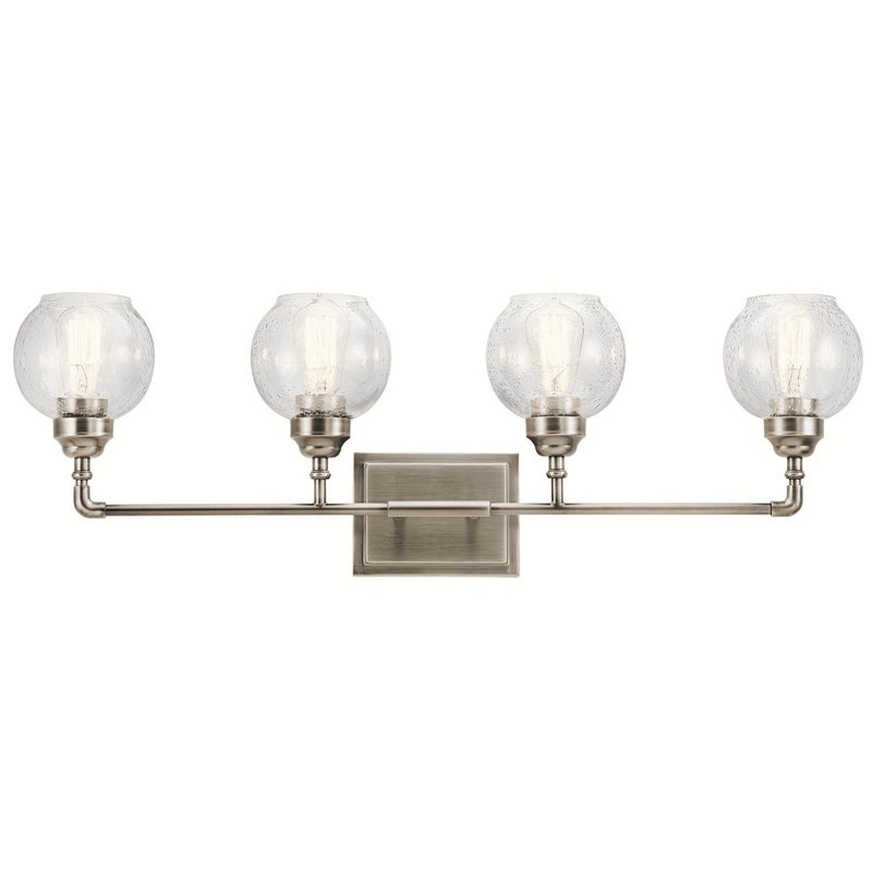 Kichler 45593AP Niles Four Light Bath, Antique Pewter
