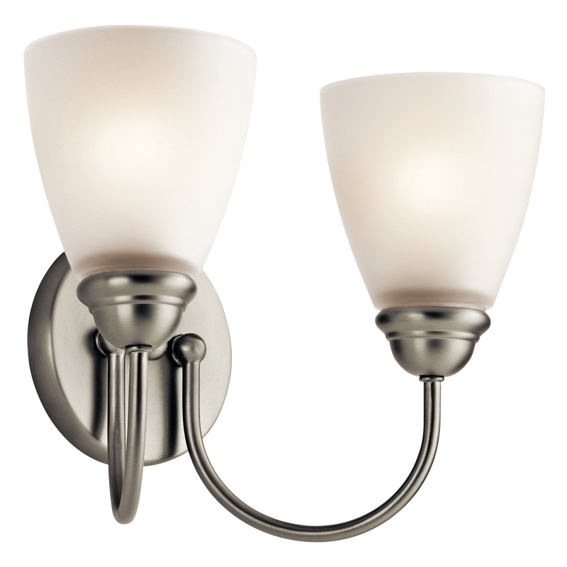 Kichler 45638NI Jolie Two Light Bath, Brushed Nickel