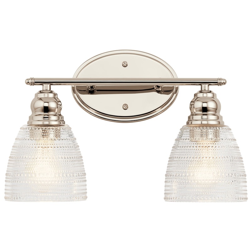 Kichler 45696PN Karmarie Two Light Bath, Polished Nickel (Discontinued)