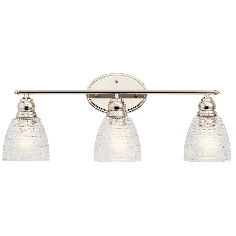 Kichler 45697PN Karmarie Three Light Bath, Polished Nickel (Discontinued)
