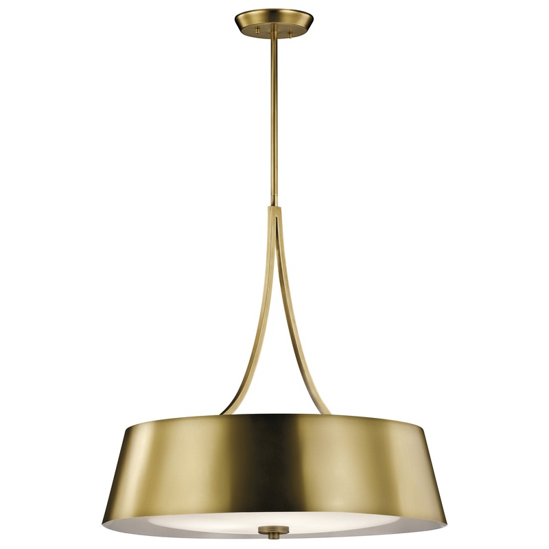 Kichler 43742NBR Maclain Four Light Chandelier, Natural Brass