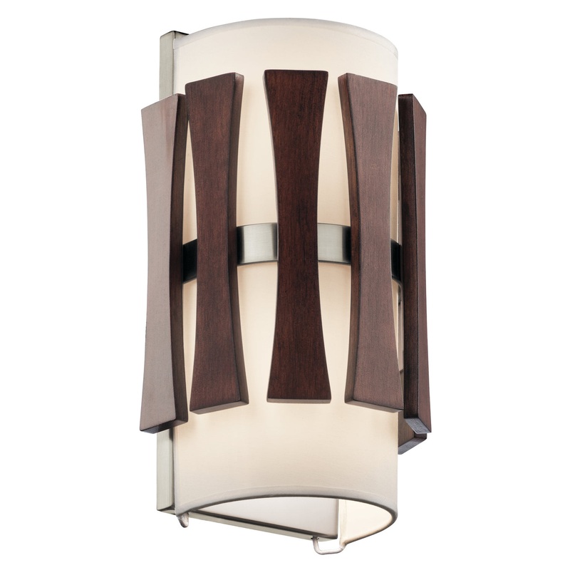 Kichler 43756AUB Cirus Two Light Wall Sconce, Auburn Stained Finish