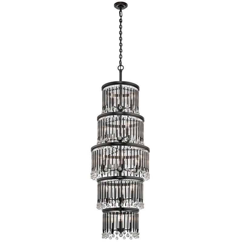 Kichler 43758ESP Piper 18 Light Chandelier, Espresso