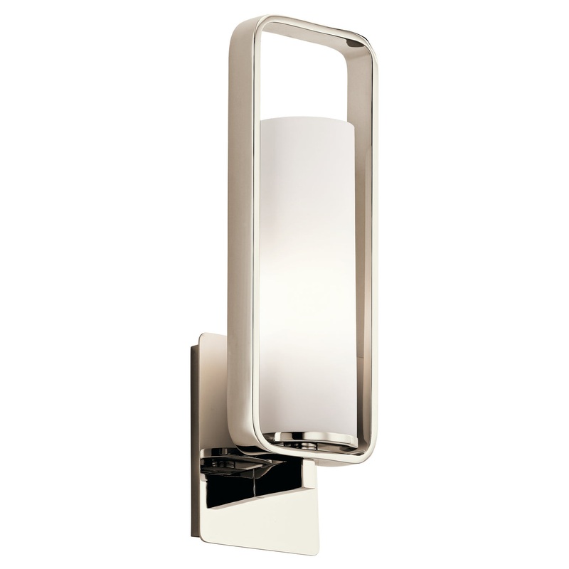 Kichler 43787PN City Loft One Light Wall Sconce, Polished Nickel