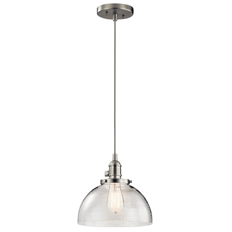 Kichler 43853NI Avery One Light Mini Pendant, Brushed Nickel