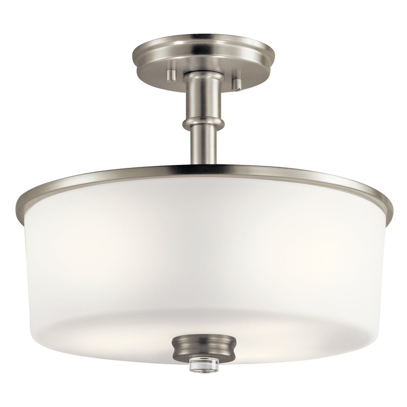 Kichler 43926NI Joelson Three Light Semi Flush Mount, Brushed Nickel