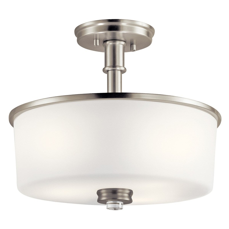 Kichler 43926NIL18 Joelson LED Semi Flush Mount, Brushed Nickel
