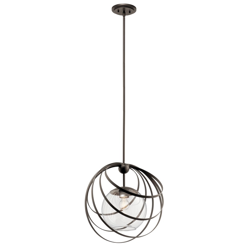 Kichler 44017OZ Kerti One Light Pendant, Olde Bronze (Discontinued)