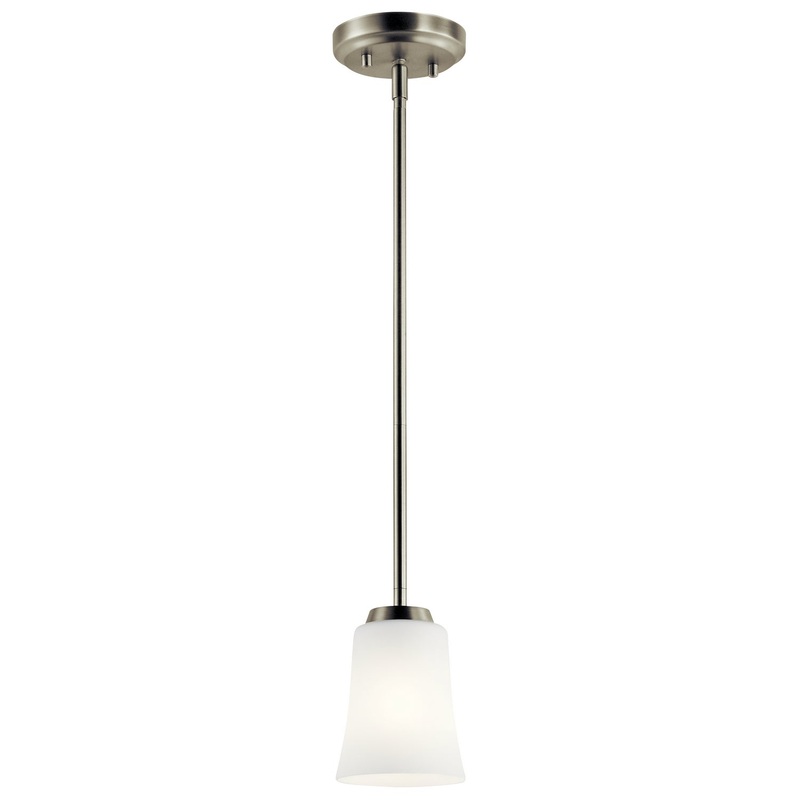 Kichler 44053NI Tao One Light Mini Pendant, Brushed Nickel