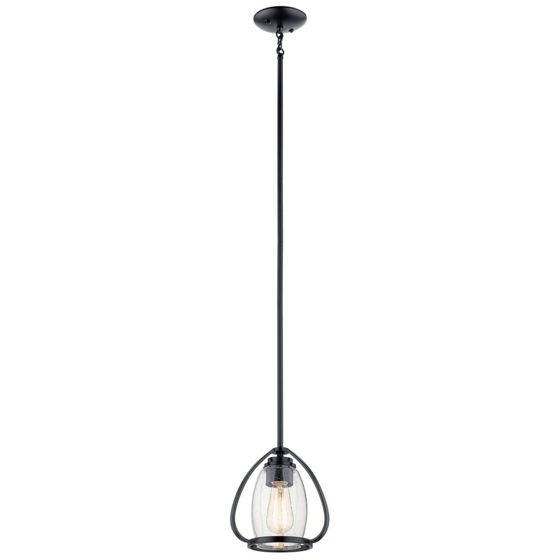 Kichler 44058BK Tuscany One Light Mini Pendant, Black (Discontinued)