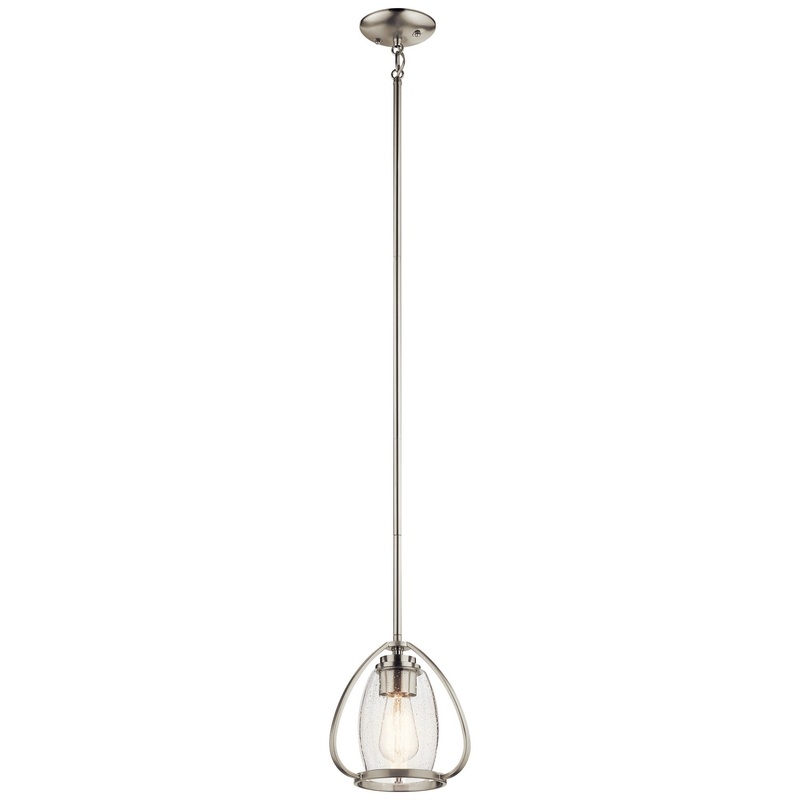 Kichler 44058NI Tuscany One Light Mini Pendant, Brushed Nickel (Discontinued)