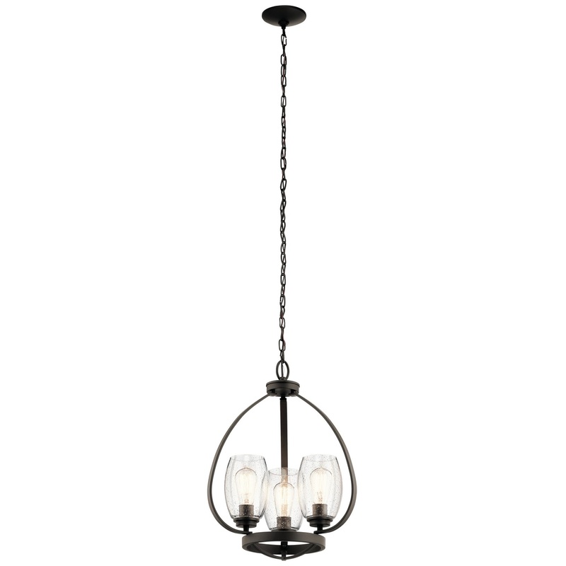 Kichler 44059OZ Tuscany Three Light Mini Chandelier, Olde Bronze (Discontinued)