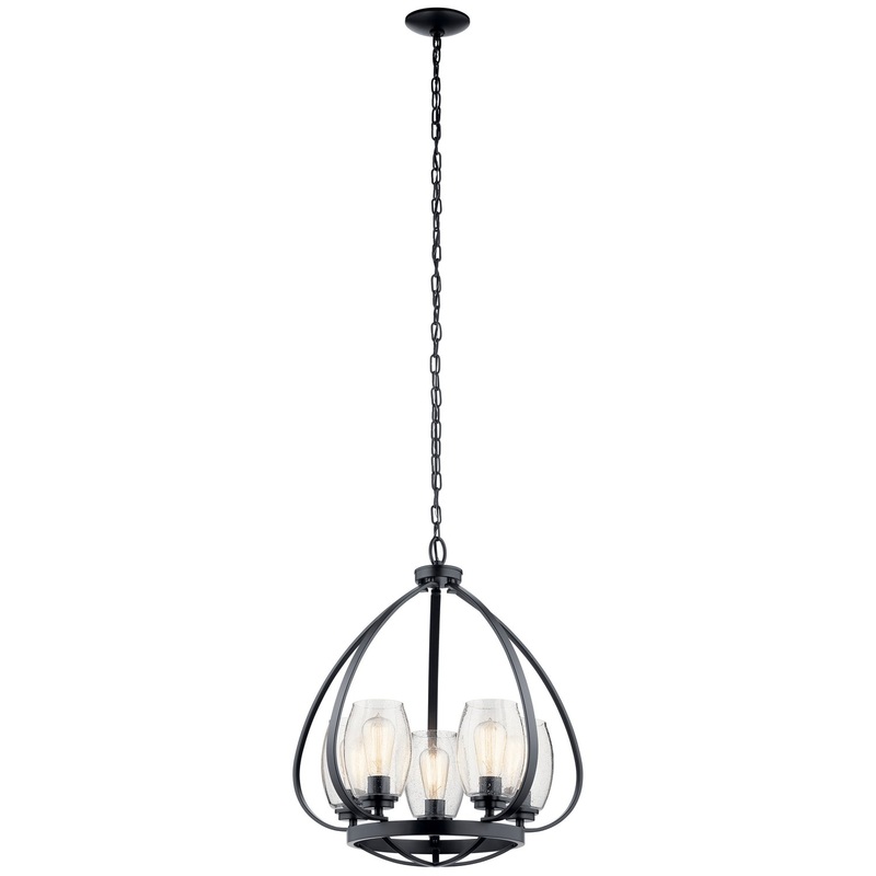 Kichler 44060BK Tuscany Five Light Chandelier, Black (Discontinued)