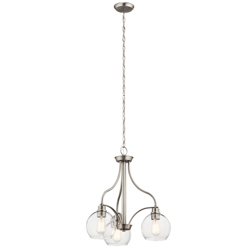 Kichler 44063NI Harmony Three Light Chandelier, Brushed Nickel (Discontinued)
