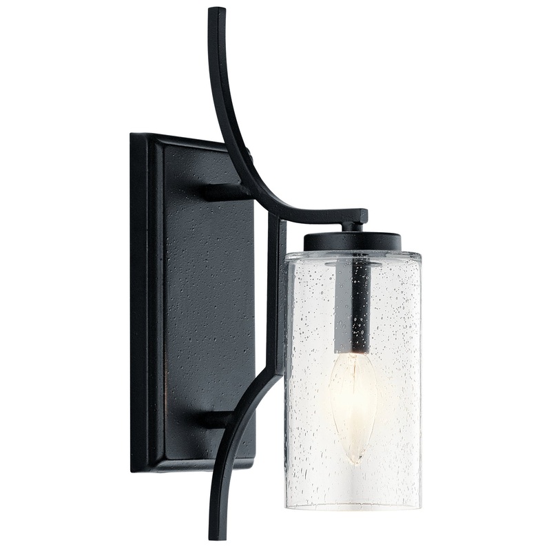 Kichler 44070DBK Vara One Light Wall Sconce, Distressed Black