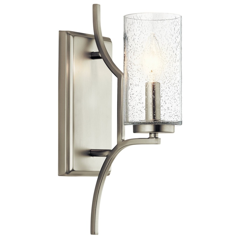 Kichler 44070NI Vara One Light Wall Sconce, Brushed Nickel