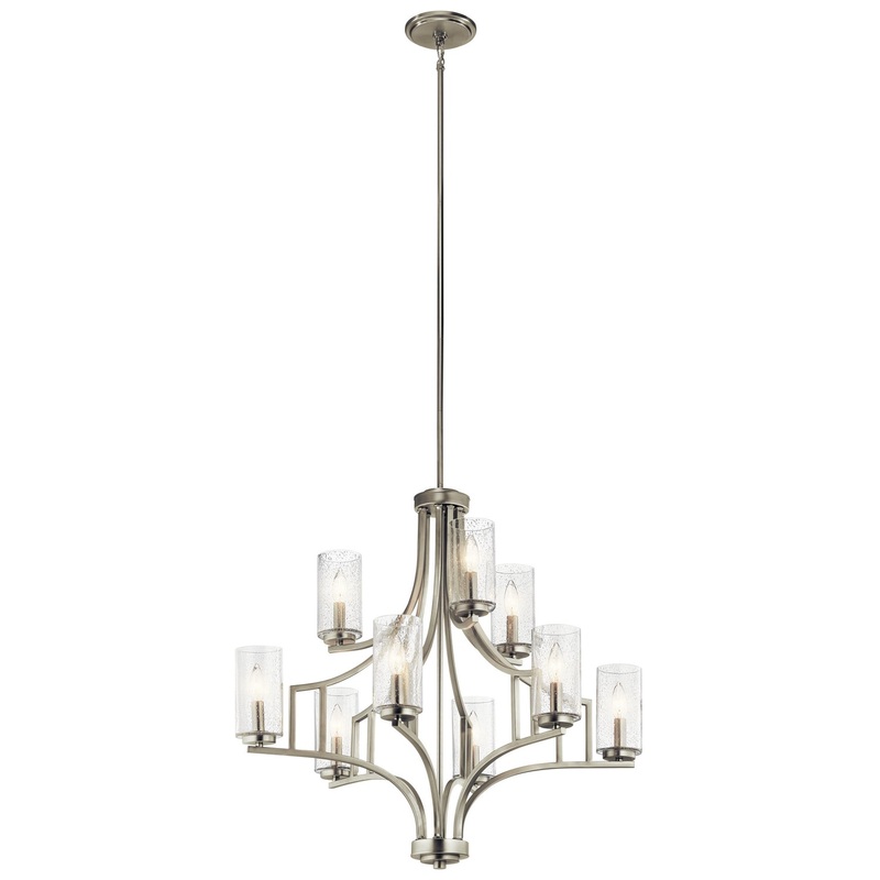 Kichler 44073NI Vara Nine Light Chandelier, Brushed Nickel