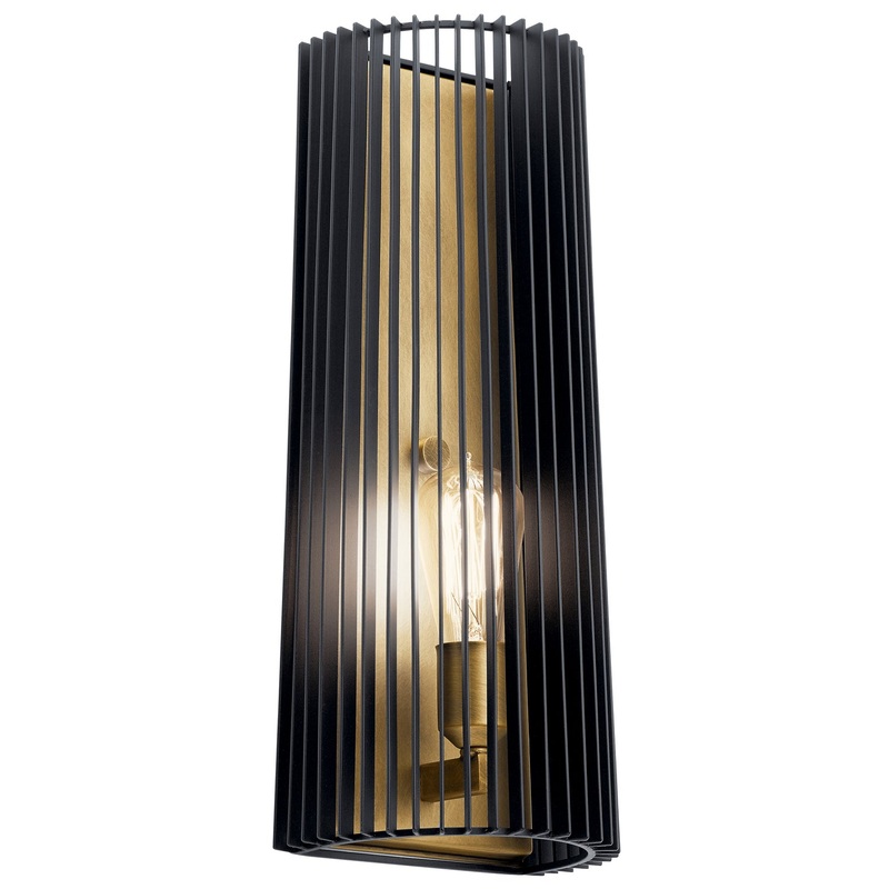 Kichler 44170BK Linara One Light Wall Sconce, Black