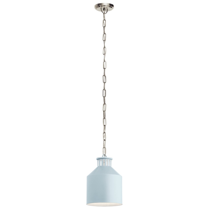 Kichler 44306LBL Montauk One Light Mini Pendant, Light Blue (Discontinued)