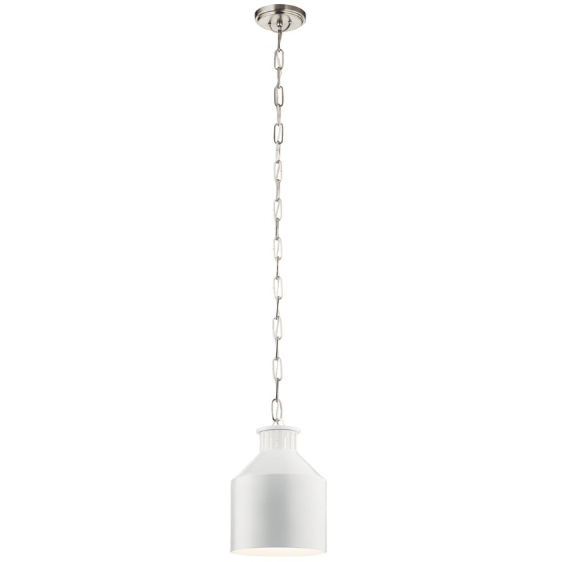 Kichler 44306WH Montauk One Light Mini Pendant, White (Discontinued)