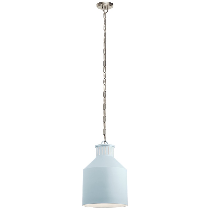 Kichler 44307LBL Montauk Three Light Pendant, Light Blue (Discontinued)