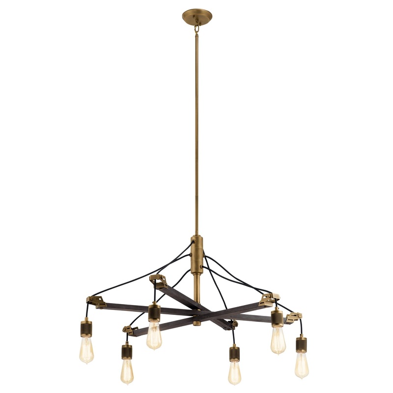 Kichler 44325VTG Iron Six Light Chandelier, Vintage Gray (Discontinued)