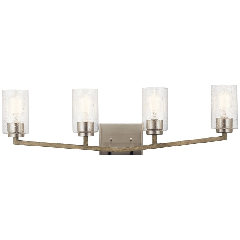 Kichler 45035DAG Deryn Four Light Bath, Distressed Antique Gray